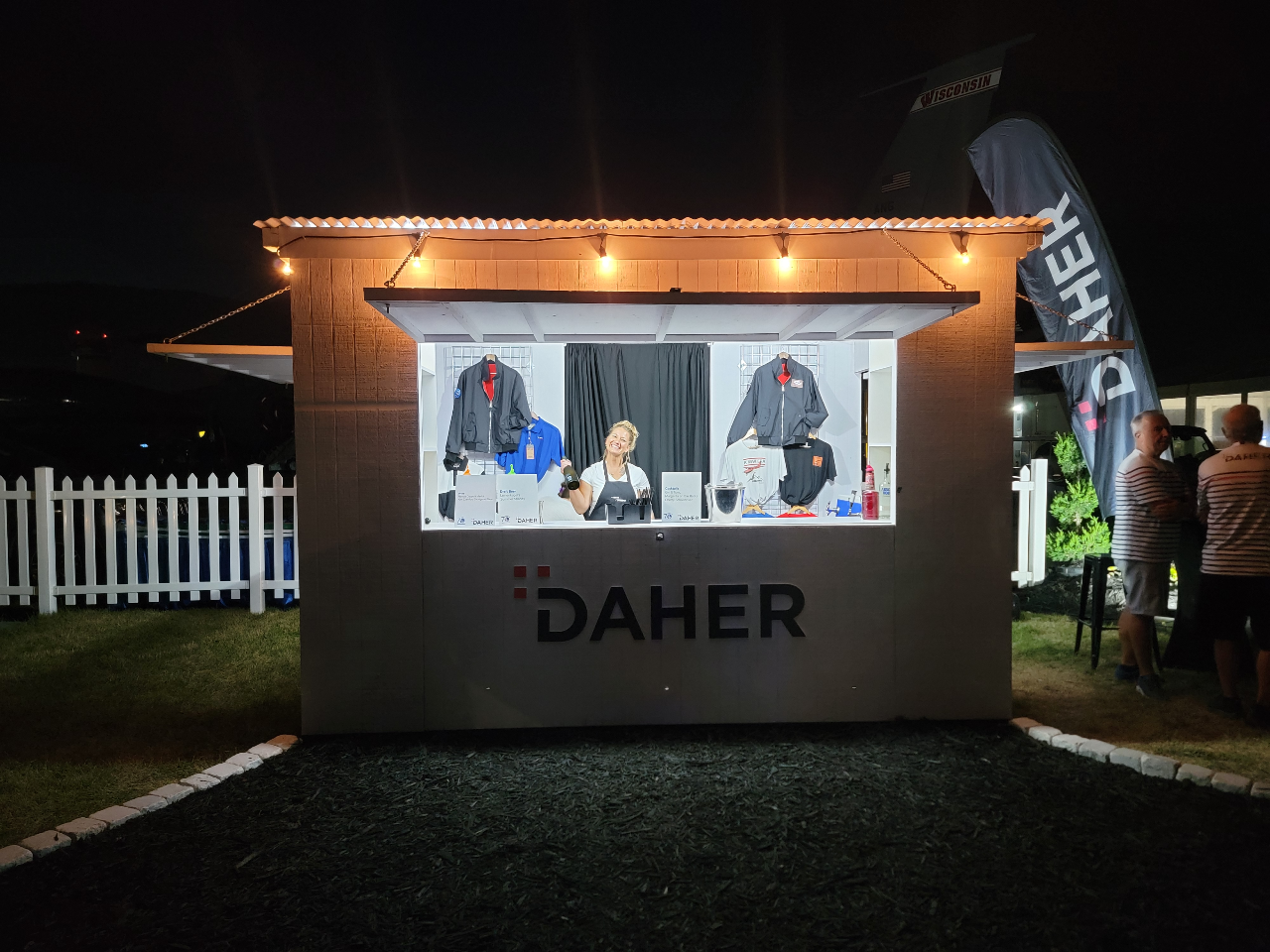 Daher Swag Booth at Oshkosh Diamond Level Service